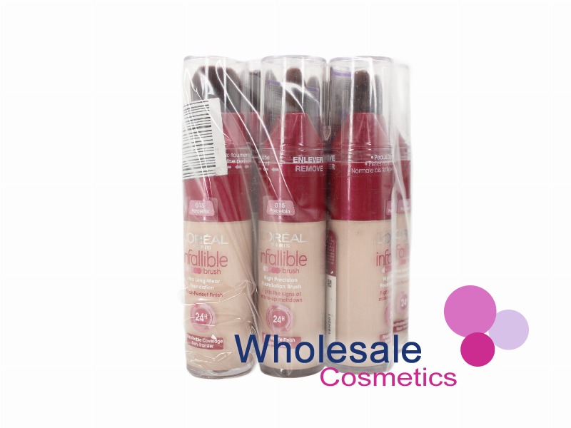 8 x L'Oreal Infallible Brush Foundation 25ml - 015 PORCELAIN